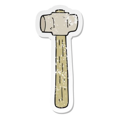 bir çizgi film balyoz sıkıntılı etiket