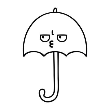 Çizim karikatür bir şemsiye