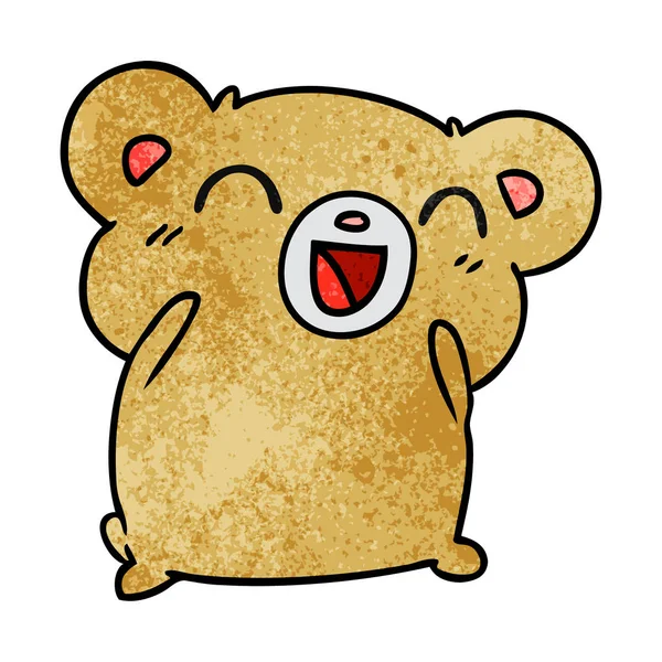 Texturizado desenho animado kawaii bonito hamster —  Vetores de Stock