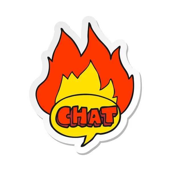 Sticker Eines Cartoon Chat Symbols — Stockvektor