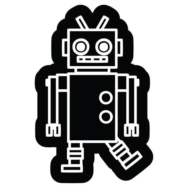 Dancing Robot Icon Symbol — Stock Vector