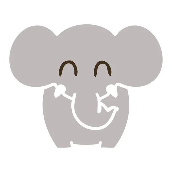 手绘古怪的卡通大象 — 图库矢量图片