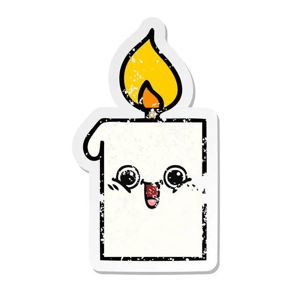 Cute candle icon on white background Royalty Free Vector
