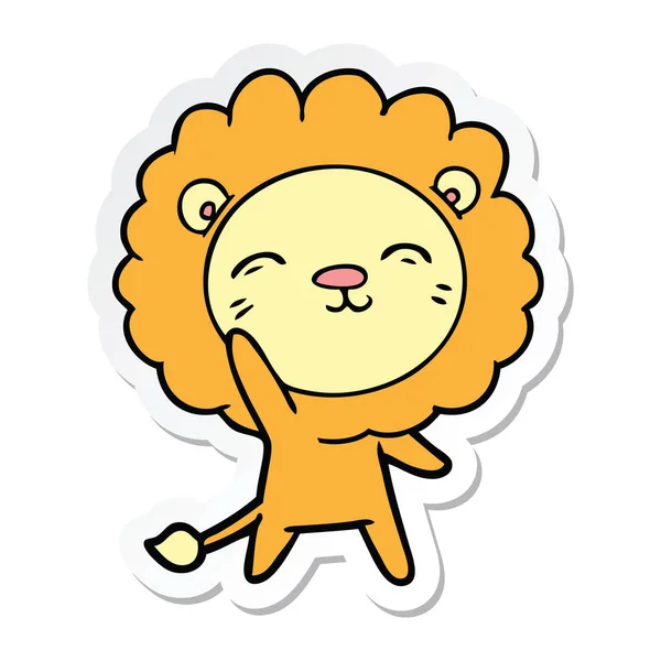Autocollant Lion Dessin Animé — Image vectorielle