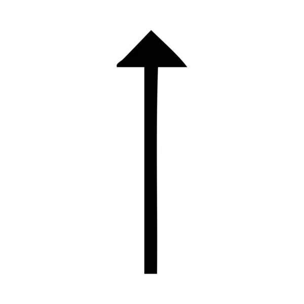 Symbole plat long symbole flèche — Image vectorielle