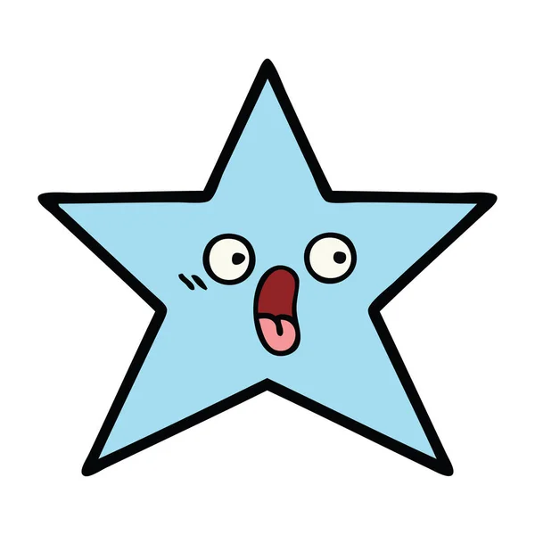 Roztomilý Kreslený Hvězda Ryb — Stockový vektor