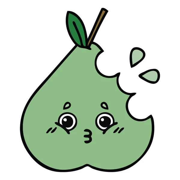 Cute Cartoon Pear — Stock Vector