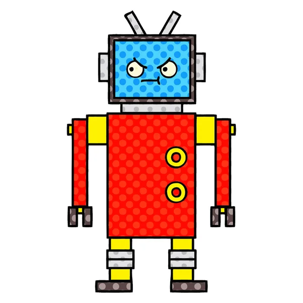 Comic book style cartoon robot — Stock Vector