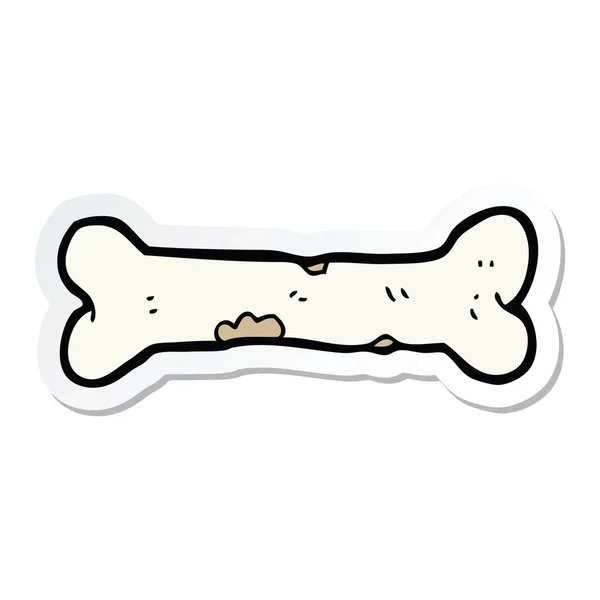 Sticker van een cartoon bone — Stockvector