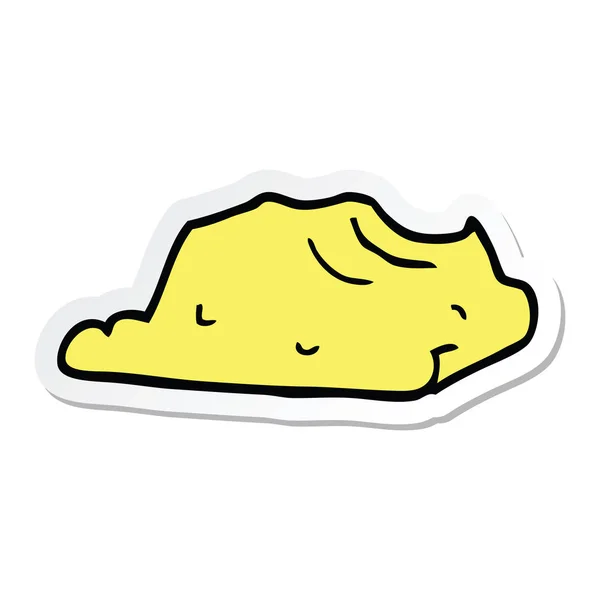 Sticker van een cartoon-boter — Stockvector