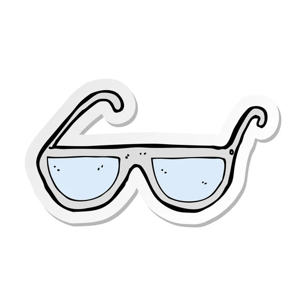 Klistermärke Tecknad Glasögon — Stock vektor