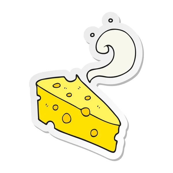 Nálepka Karikatura Sýr — Stockový vektor