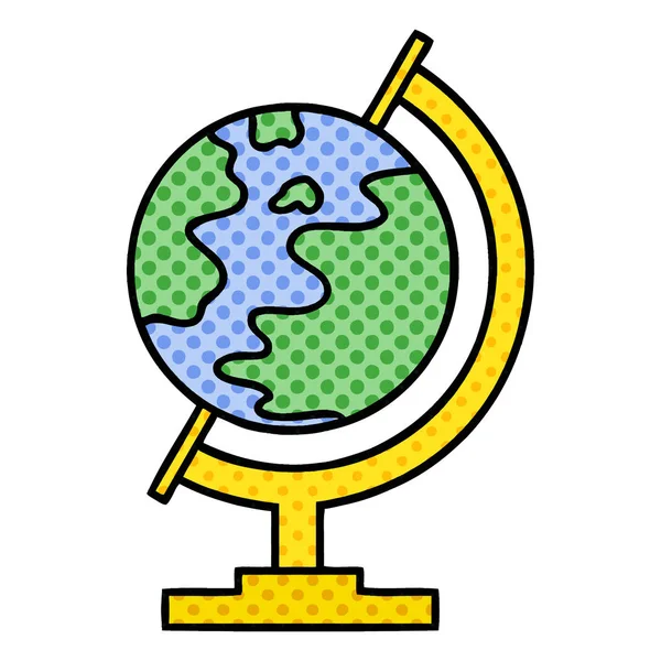 Комікс Книга Мультфільм Світового Глобуса — стоковий вектор