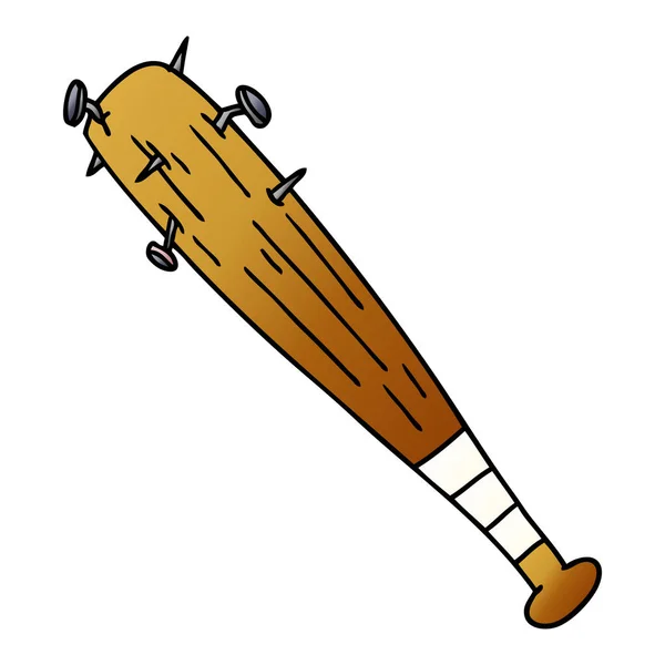 Doodle přechodu kreslený bat s nehty — Stockový vektor