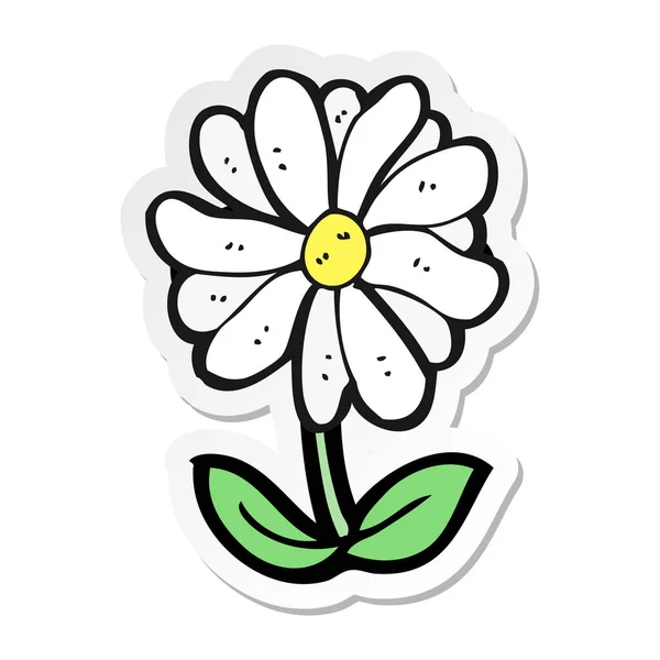 Pegatina Símbolo Flor Dibujos Animados — Vector de stock