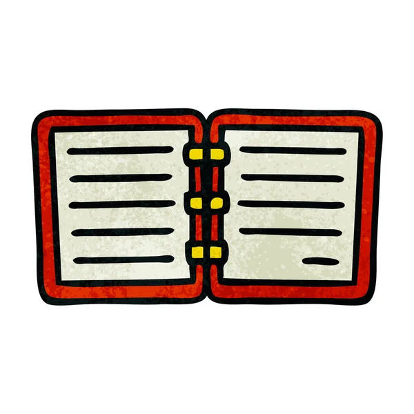 Caricatura Textura Grunge Retro Cuaderno Notas — Archivo Imágenes Vectoriales
