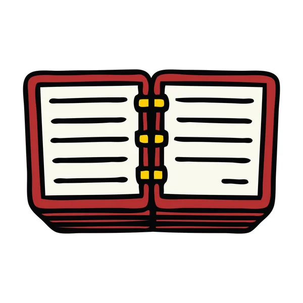 Cute Cartoon Note Book — Stock Vector