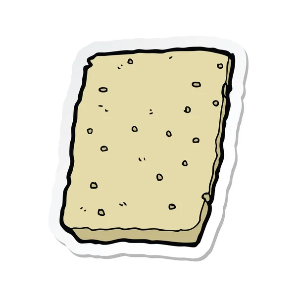 Pegatina de una galleta de dibujos animados — Vector de stock