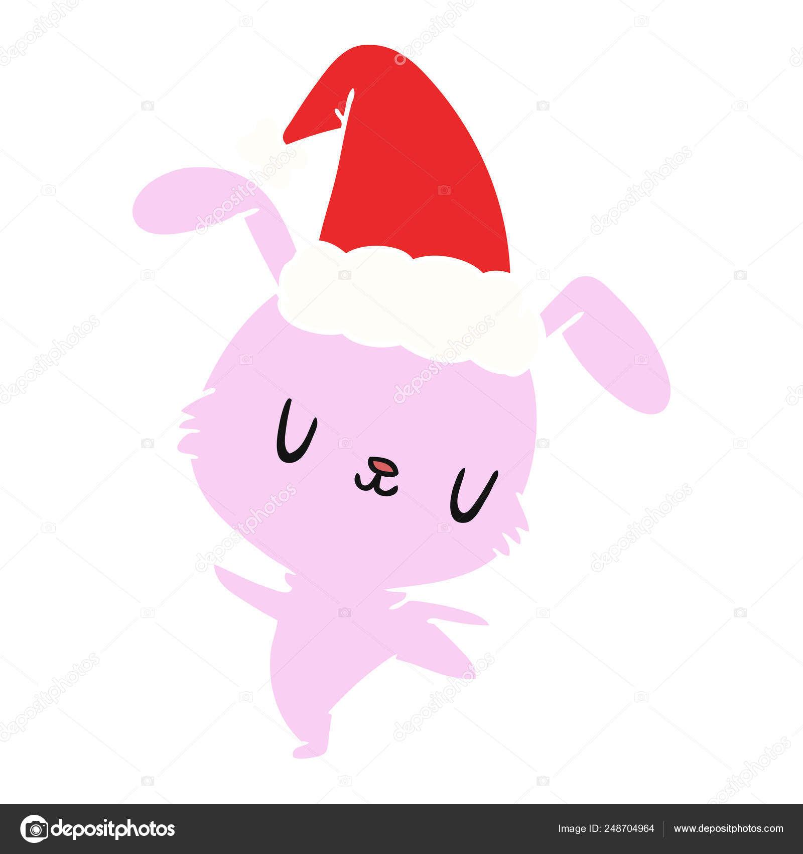 Desenho Kawaii Para Adesivo De Natal PNG , Desenho De Coelho