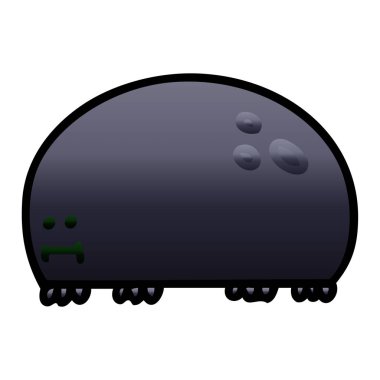 Degrade gölgeli ilginç karikatür böceği