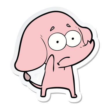 bir çizgi film emin fil etiketi