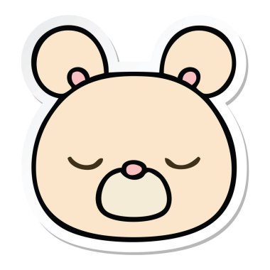 bir ilginç el çizilmiş karikatür ayının etiket