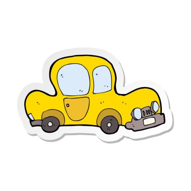 bir çizgi film Araba Sticker