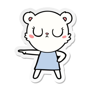 bir kutup ayısı karikatür sıkıntılı etiket