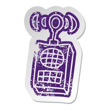 bir volki tolki, sıkıntılı eski çizgi film etiketi