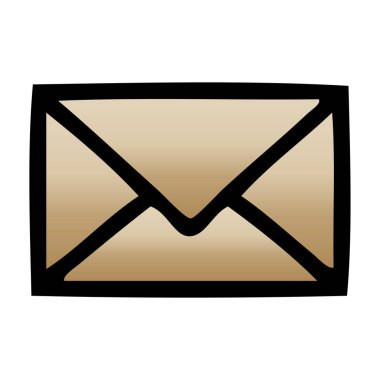 Degrade gölgeli karikatür kağıt zarf