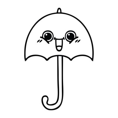 Çizim karikatür bir şemsiye