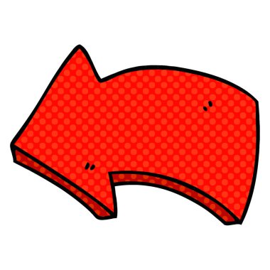 çizgi roman tarzı ilginç karikatür oku