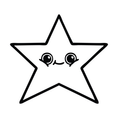 Çizim karikatür bir yıldız balık