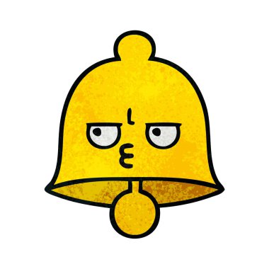 Retro grunge doku karikatür çan