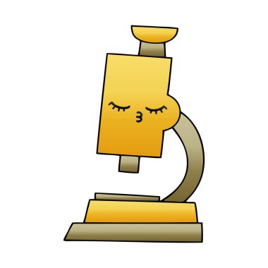 bir mikroskop degrade gölgeli çizgi film