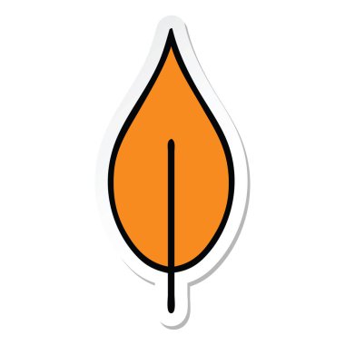 etiket sevimli çizgi sonbahar yaprak