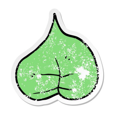 bir çizgi film yaprak sıkıntılı etiket