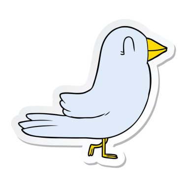 bir karikatür kuş Sticker