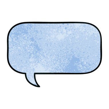 Retro grunge doku karikatür konuşma balonu