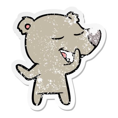 çizgi film ayı sıkıntılı etiket