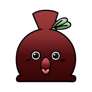 bir çuval degrade gölgeli karikatür