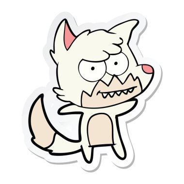 etiket karikatür sırıtan tilki