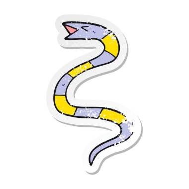 bir çizgi film yılan sıkıntılı etiket