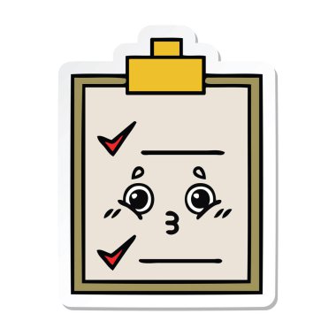 sevimli çizgi kontrol listesi etiket