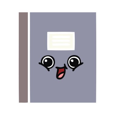 düz renk retro karikatür Notebook