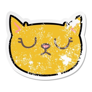 ilginç bir el sıkıntılı etiket kedi ağlıyor çizgi çizilmiş