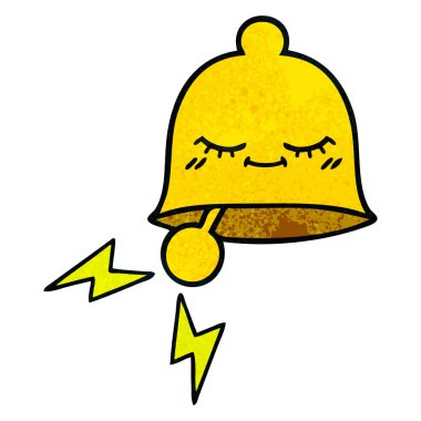 retro grunge doku karikatür zil