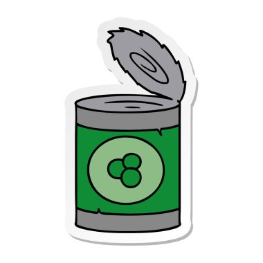 elle çizilmiş etiket karikatür doodle şeftali konservesi