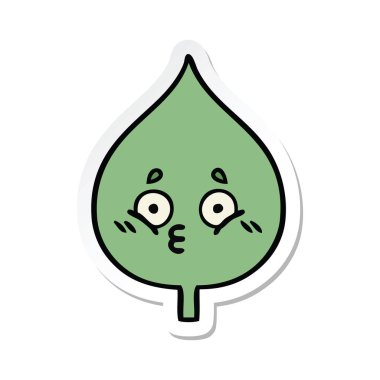 etiket sevimli çizgi ekspresiyon yaprak