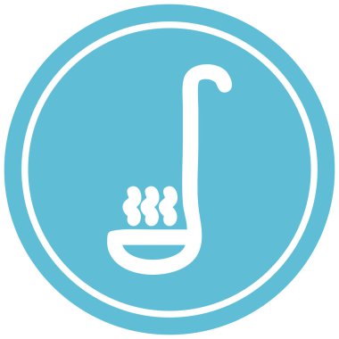 çorba Kepçe dairesel simgesi